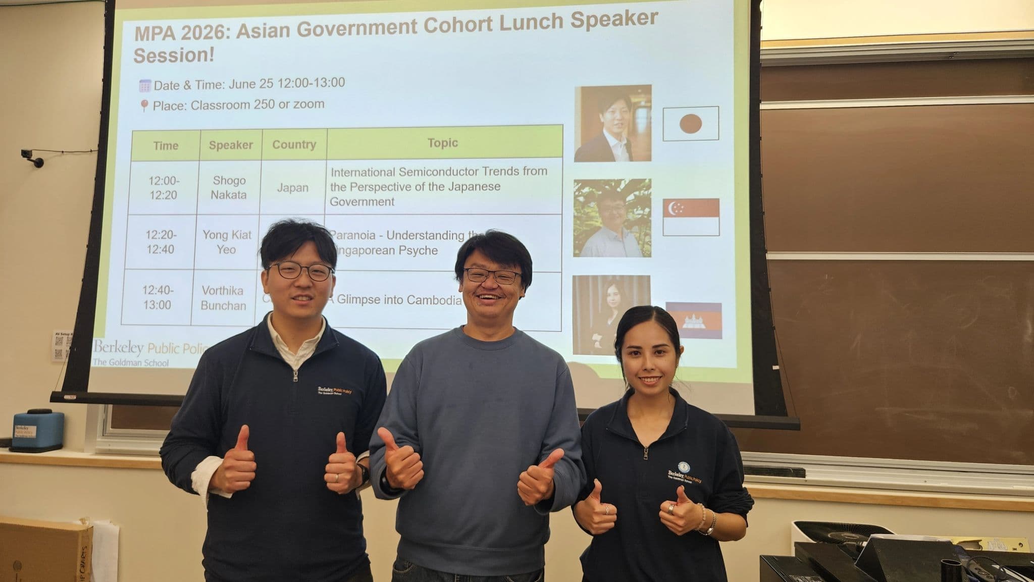 With friends after talk